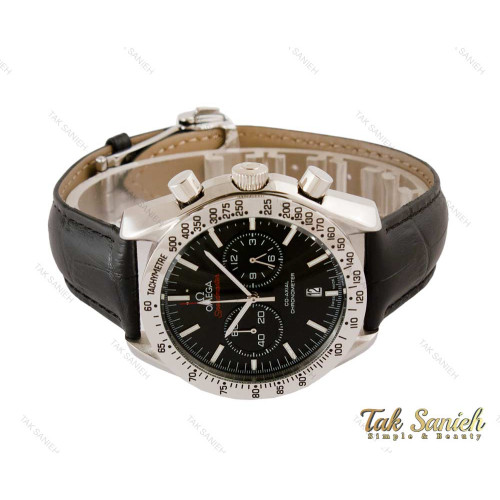 ساعت امگا مردانه اسپیدمستر بند چرم سیلور مشکی Omega-4137-G ساعت امگا مردانه اسپیدمستر بند چرم سیلور مشکی Omega-4137-G