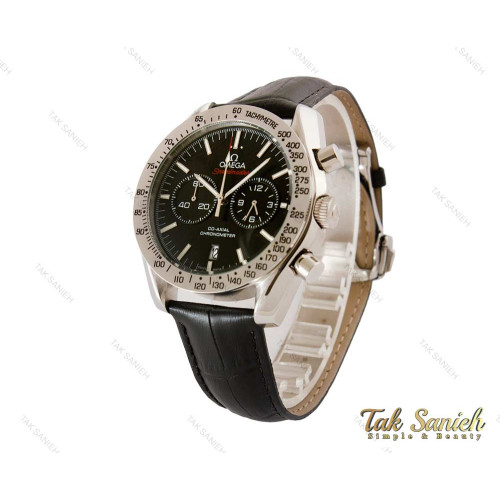 ساعت امگا مردانه اسپیدمستر بند چرم سیلور مشکی Omega-4137-G ساعت امگا مردانه اسپیدمستر بند چرم سیلور مشکی Omega-4137-G