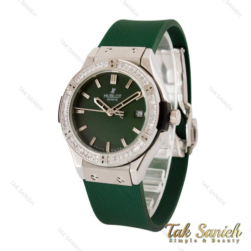 ساعت هابلوت زنانه نگین دار سبز Hublot-4145-L