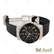 ساعت هابلوت مردانه سیلور مشکی سه موتوره Hublot-4161-G ساعت هابلوت مردانه سیلور مشکی سه موتوره Hublot-4161-G