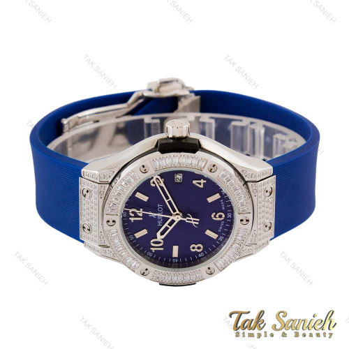 ساعت هابلوت زنانه آبی سیلور فول نگین Hublot-4201-L
