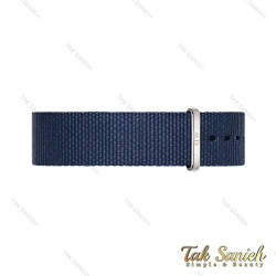 بند برزنت ساعت دنیل ولینگتون مردانه سرمه ای سیلور DW-Strap-4234-G