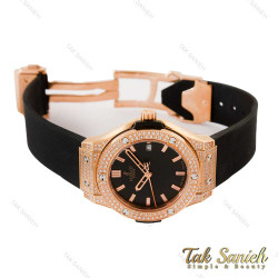 ساعت هابلوت زنانه فول نگین رزگلد مشکی Hublot-4348-L ساعت هابلوت زنانه فول نگین رزگلد مشکی Hublot-4348-L