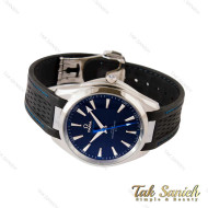 ساعت اومگا سیمستر مردانه اتوماتیک بند رابر  سیلور مشکی Omega-4350-G