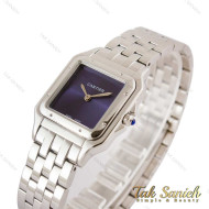 ساعت کارتیر پنتر زنانه سیلور صفحه سرمه ای مدیوم Cartier-4368-L