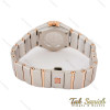 ساعت امگا زنانه کانسلیشن رزگلد سیلور نگین دار صفحه مشکی Omega-4379-L