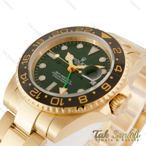 ساعت رولکس مردانه جی ام تی مستر 2 طلایی صفحه سبز Rolex-4382-G