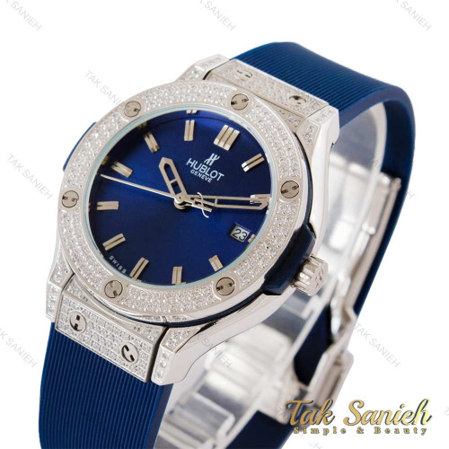 ساعت هابلوت زنانه سرمه ای فول نگین Hublot-4386-L