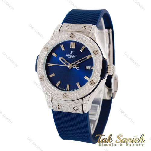 ساعت هابلوت زنانه سرمه ای فول نگین Hublot-4386-L