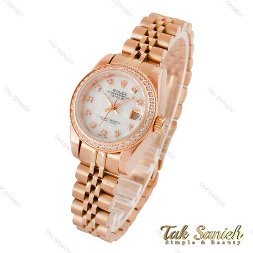 ساعت رولکس زنانه رزگلد نگین دار اسمال Rolex-4391-L ساعت رولکس زنانه رزگلد نگین دار اسمال Rolex-4391-L