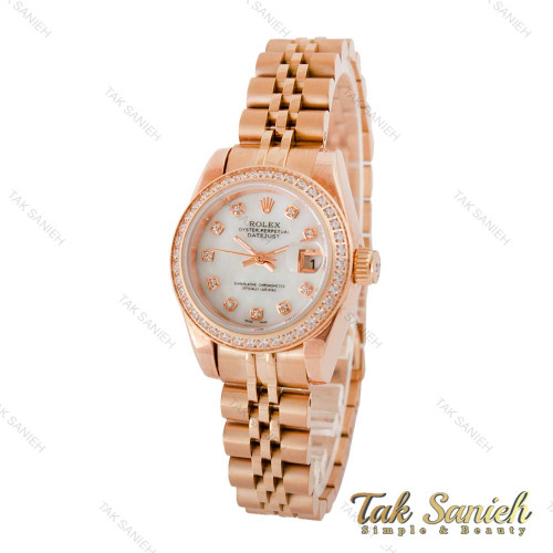 ساعت رولکس زنانه رزگلد نگین دار اسمال Rolex-4391-L ساعت رولکس زنانه رزگلد نگین دار اسمال Rolex-4391-L