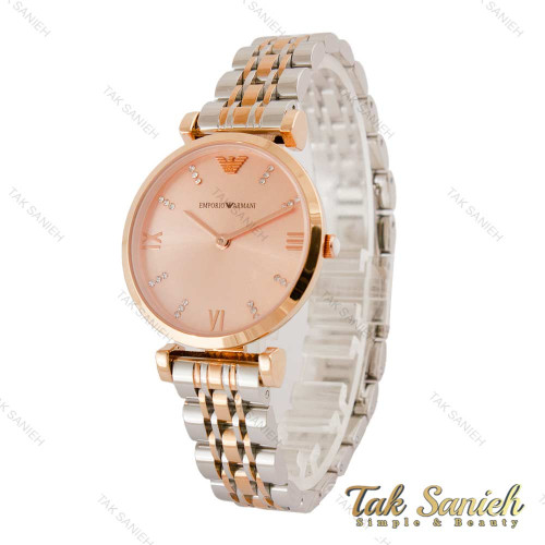 ساعت امپریو آرمانی زنانه دو رنگ رزگلد Armani-4397-L ساعت امپریو آرمانی زنانه دو رنگ رزگلد Armani-4397-L
