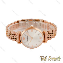 ساعت امپریو آرمانی زنانه رزگلد صفحه سیلور Armani-4402-L ساعت امپریو آرمانی زنانه رزگلد صفحه سیلور Armani-4402-L