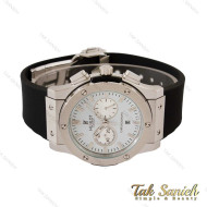 ساعت هابلوت زنانه سه موتوره نقره ای صفحه سفید Hublot-4413-L ساعت هابلوت زنانه سه موتوره نقره ای صفحه سفید Hublot-4413-L