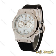 ساعت هابلوت زنانه سه موتوره نقره ای صفحه سفید Hublot-4413-L