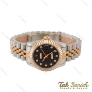 ساعت رولکس زنانه دو رنگ رزگلد صفحه مشکی مدیوم Rolex-4416-L ساعت رولکس زنانه دو رنگ رزگلد صفحه مشکی مدیوم Rolex-4416-L