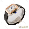 ساعت کارتیر سانتوس مردانه اتوماتیک دورنگ رزگلد Cartier-4418-G