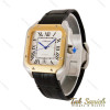 ساعت کارتیر سانتوس مردانه بند چرم دورنگ طلایی Cartier-4419-G