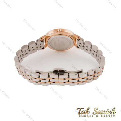 ساعت دنیل ولنگتون زنانه دورنگ رز صفحه سفید DW-4423-28-L ساعت دنیل ولنگتون زنانه دورنگ رز صفحه سفید DW-4423-28-L