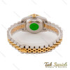 ساعت رولکس زنانه دیت جاست صفحه سبز اعداد یونانی نگین دار Rolex-4448-L