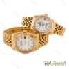 ساعت ست رولکس دیت جاست طلایی صفحه سفید Rolex-4451-S