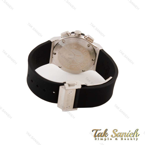 ساعت هابلوت زنانه سه موتوره نقره ای مشکی نگین دار Hublot-4466-L