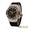 ساعت هابلوت زنانه سه موتوره نقره ای مشکی نگین دار Hublot-4466-L
