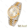 ساعت رولکس زنانه دورنگ طلایی صفحه نقره ای اعداد یونانی Rolex-4482-G ساعت رولکس زنانه دورنگ طلایی صفحه نقره ای اعداد یونانی Rolex-4482-G