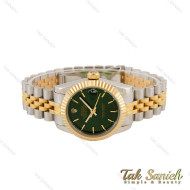 ساعت رولکس زنانه دورنگ طلایی صفحه سبز ایندکس خطی مدیوم Rolex-4484-L ساعت رولکس زنانه دورنگ طلایی صفحه سبز ایندکس خطی مدیوم Rolex-4484-L