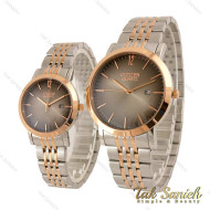 ساعت سیتیزن ست دورنگ رزگلد صفحه طوسی تک موتوره Citizen-4489-S