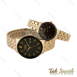 ساعت سیتیزن ست طلایی صفحه مشکی Citizen-4490-S ساعت سیتیزن ست طلایی صفحه مشکی Citizen-4490-S