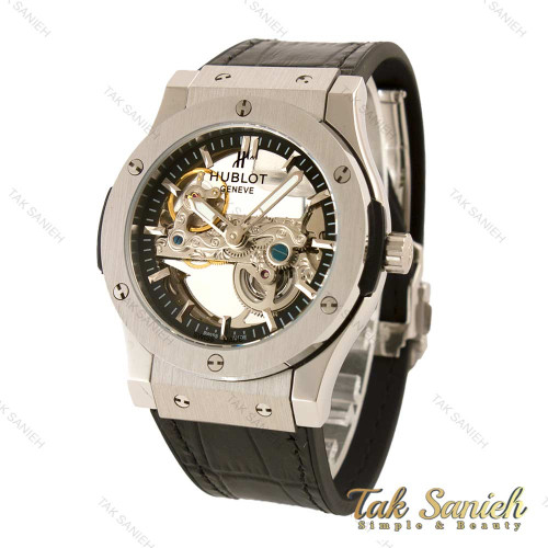 ساعت هابلوت مردانه اتوماتیک اسکلتون نقره ای Hublot-4495-G