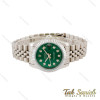 ساعت رولکس زنانه دیت جاست نقره ای صفحه سبز مدیوم Rolex-4511-M-L ساعت رولکس زنانه دیت جاست نقره ای صفحه سبز مدیوم Rolex-4511-M-L