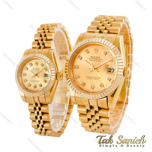 ساعت ست رولکس طلایی مدل دیت جاست Rolex-4522-S ساعت ست رولکس طلایی مدل دیت جاست Rolex-4522-S