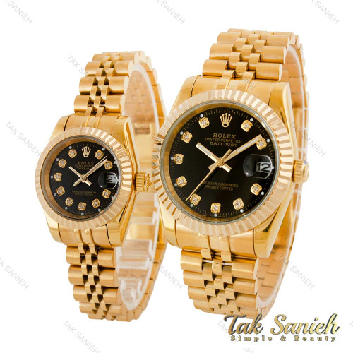 ساعت ست رولکس طلایی صفحه مشکی Rolex-4526-S ساعت ست رولکس طلایی صفحه مشکی Rolex-4526-S