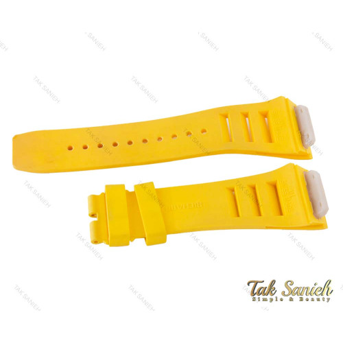 بند ساعت ریچاردمیل مردانه زرد پیچی RichardMille-Strap-5080-G