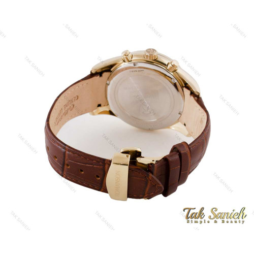 ساعت رومانسون سه موتوره مردانه طلایی Romanson-5084-G