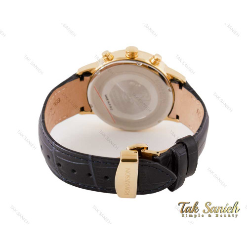 ساعت رومانسون سه موتوره مردانه طلایی بند چرمی Romanson-5086-G ساعت رومانسون سه موتوره مردانه طلایی بند چرمی Romanson-5086-G