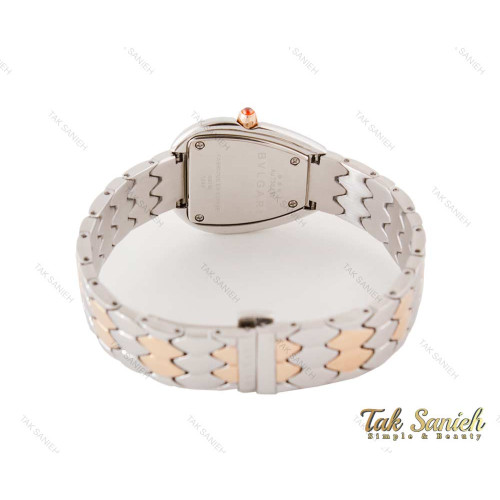 ساعت بولگاری سرپنتی زنانه رزگلد سیلور نگین دار Bvlgari-4056-L