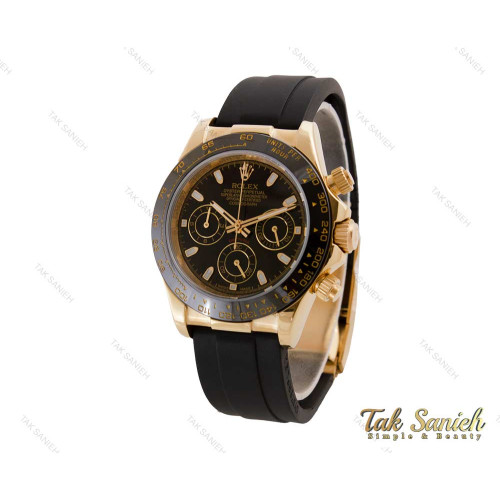 ساعت رولکس دیتونا مردانه طلایی بند رابر Rolex-4064-G