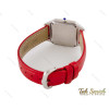 ساعت کارتیر دومونت زنانه بند چرم قرمز اسمال Cartier-4073-L ساعت کارتیر دومونت زنانه بند چرم قرمز اسمال Cartier-4073-L
