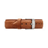 ساعت دنیل ولینگتون مردانه نقره ای بند چرم عسلی DW-4098-40-G