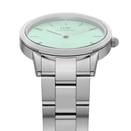 ساعت دنیل ولینگتون زنانه آیکونیک لینک سیلور سبز اسمال DW-4105-L