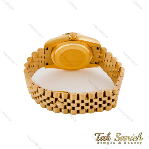 ساعت رولکس طلایی مردانه صفحه فول نگین Rolex-4792-G