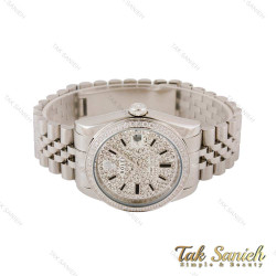ساعت رولکس مردانه صفحه فول نگین نقره ای Rolex-4795-G ساعت رولکس مردانه صفحه فول نگین نقره ای Rolex-4795-G