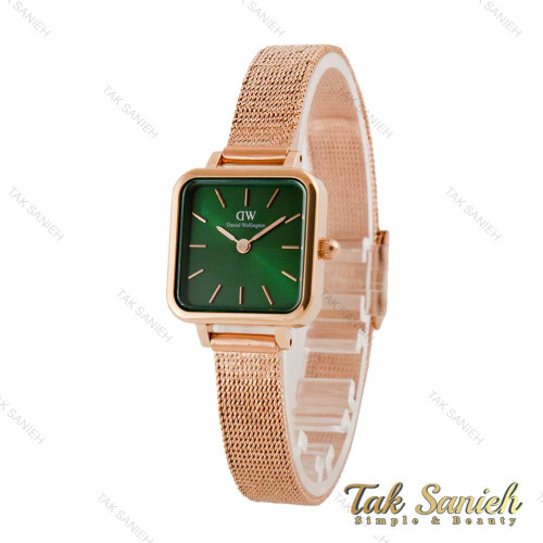 ساعت دنیل ولینگتون زنانه بند حصیری مربع رزگلد صفحه سبز DW-4806-L ساعت دنیل ولینگتون زنانه بند حصیری مربع رزگلد صفحه سبز DW-4806-L