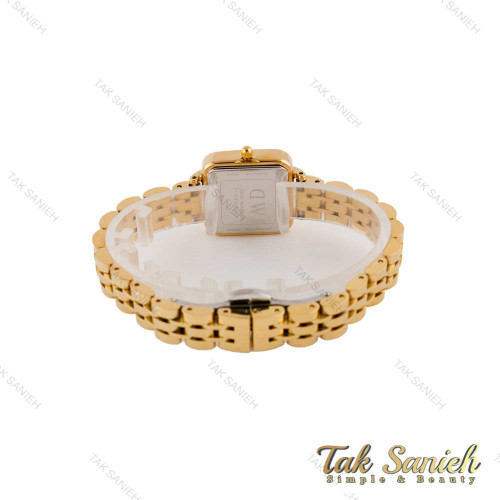 ساعت دنیل ولینگتون زنانه طلایی مربعی صفحه مشکی DW-4816-L