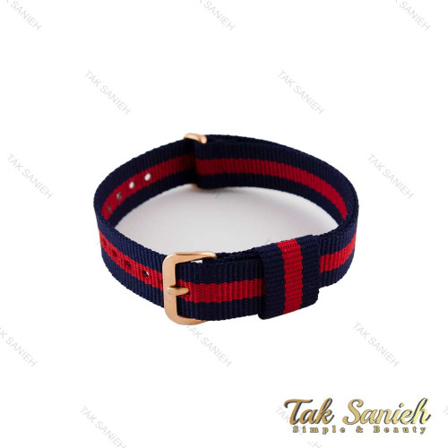بند ساعت دنیل ولینگتون زنانه برزنتی سرمه ای قرمز رزگلد DW-Strap-4823-L بند ساعت دنیل ولینگتون زنانه برزنتی سرمه ای قرمز رزگلد DW-Strap-4823-L