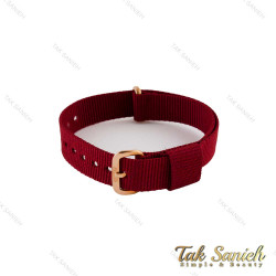 بند ساعت دنیل ولینگتون زنانه برزنتی زرشکی رزگلد DW-Strap-4828-L