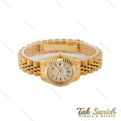 ساعت رولکس زنانه طلایی صفحه نگین اسمال Rolex-4835-L ساعت رولکس زنانه طلایی صفحه نگین اسمال Rolex-4835-L